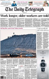 The Daily Telegraph () Newspaper Front Page for 7 October 2014