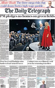 The Daily Telegraph () Newspaper Front Page for 7 October 2021