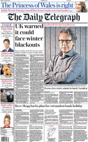 The Daily Telegraph () Newspaper Front Page for 7 October 2022