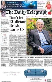 The Daily Telegraph () Newspaper Front Page for 7 November 2017