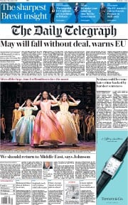 The Daily Telegraph () Newspaper Front Page for 7 December 2017
