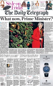 The Daily Telegraph () Newspaper Front Page for 7 December 2018