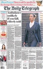 The Daily Telegraph () Newspaper Front Page for 7 December 2022