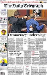 The Daily Telegraph () Newspaper Front Page for 7 January 2021