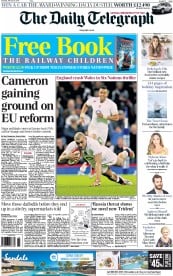 The Daily Telegraph () Newspaper Front Page for 7 February 2015