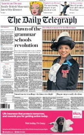 The Daily Telegraph () Newspaper Front Page for 7 March 2017
