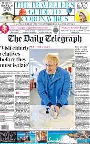 The Daily Telegraph () Newspaper Front Page for 7 March 2020