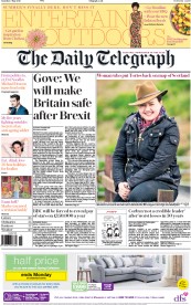 The Daily Telegraph () Newspaper Front Page for 7 May 2016