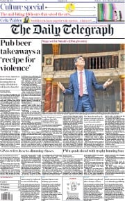 The Daily Telegraph () Newspaper Front Page for 7 July 2020