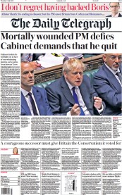 The Daily Telegraph () Newspaper Front Page for 7 July 2022