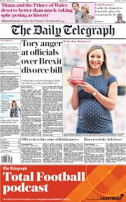 The Daily Telegraph () Newspaper Front Page for 7 August 2017