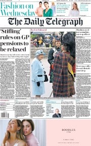 The Daily Telegraph () Newspaper Front Page for 7 August 2019