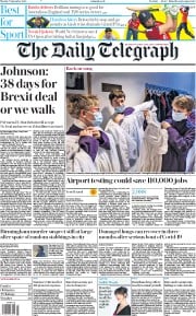 The Daily Telegraph () Newspaper Front Page for 7 September 2020