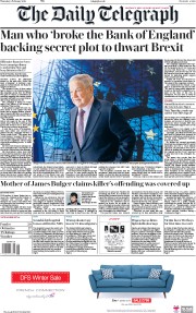 The Daily Telegraph () Newspaper Front Page for 8 February 2018
