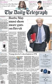 The Daily Telegraph () Newspaper Front Page for 8 June 2018