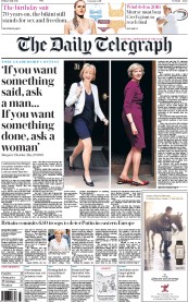 The Daily Telegraph () Newspaper Front Page for 8 July 2016