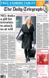The Daily Telegraph () Newspaper Front Page for 9 October 2013