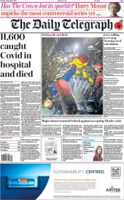 The Daily Telegraph () Newspaper Front Page for 9 November 2021