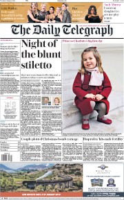 The Daily Telegraph () Newspaper Front Page for 9 January 2018