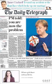 The Daily Telegraph () Newspaper Front Page for 9 April 2019