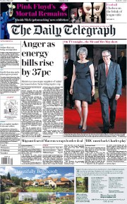 The Daily Telegraph () Newspaper Front Page for 9 May 2017