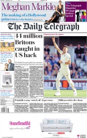 The Daily Telegraph () Newspaper Front Page for 9 September 2017