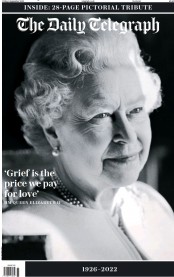 The Daily Telegraph () Newspaper Front Page for 9 September 2022