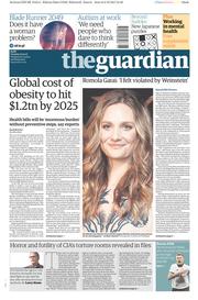 The Guardian () Newspaper Front Page for 10 October 2017