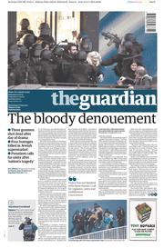 The Guardian () Newspaper Front Page for 10 January 2015