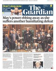 The Guardian () Newspaper Front Page for 10 January 2019
