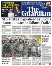 The Guardian () Newspaper Front Page for 10 January 2023