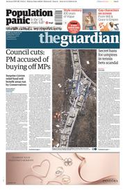 The Guardian () Newspaper Front Page for 10 February 2016
