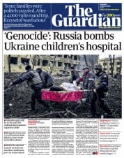 The Guardian () Newspaper Front Page for 10 March 2022