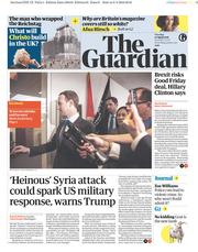 The Guardian () Newspaper Front Page for 10 April 2018