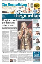 The Guardian () Newspaper Front Page for 10 May 2014
