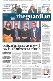 The Guardian () Newspaper Front Page for 10 May 2017