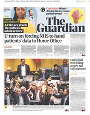 The Guardian () Newspaper Front Page for 10 May 2018