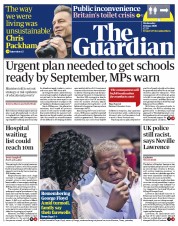 The Guardian () Newspaper Front Page for 10 June 2020