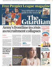 The Guardian () Newspaper Front Page for 10 August 2019