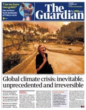 The Guardian () Newspaper Front Page for 10 August 2021