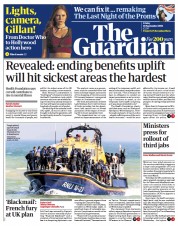 The Guardian () Newspaper Front Page for 10 September 2021