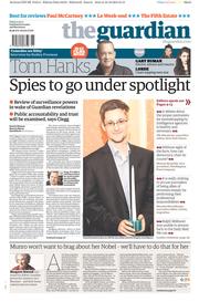 The Guardian () Newspaper Front Page for 11 October 2013