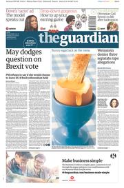 The Guardian () Newspaper Front Page for 11 October 2017