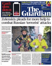 The Guardian () Newspaper Front Page for 11 October 2022