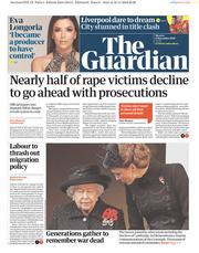 The Guardian () Newspaper Front Page for 11 November 2019