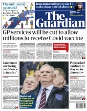 The Guardian () Newspaper Front Page for 11 November 2020