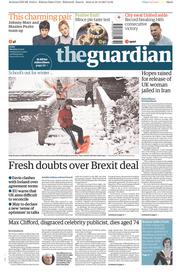 The Guardian () Newspaper Front Page for 11 December 2017