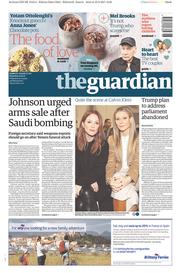 The Guardian () Newspaper Front Page for 11 February 2017