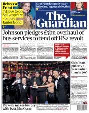 The Guardian () Newspaper Front Page for 11 February 2020
