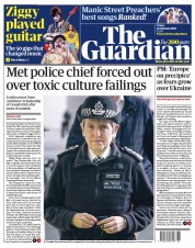 The Guardian () Newspaper Front Page for 11 February 2022